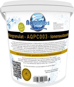 Pure Resin PC003 Enthärterharz Ionenaustauscher für Wasserenthärtungsanlagen Entkalkungsanlagen und Wasserfilter 25 Liter (Sackware)
