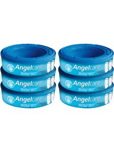 Angelcare Baby Angelcare Nachfüllkassetten Plus, 6er-Pack Windeleimerkassetten Windeleimer/Waschschüsseln