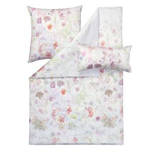 Estella Mako-Satin Bettwäsche Alessia 7540-985 multicolor 100% Baumwolle Blumen, GRÖßENAUSWAHL:155x220 cm + 80x80 cm