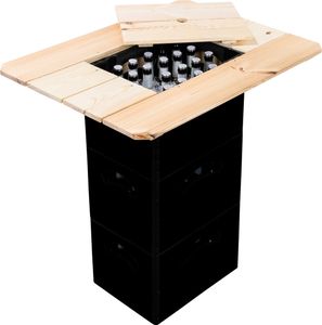 Bierkasten Holztisch - praktische Tischplatte - 79 x 57,5 x 10,5cm