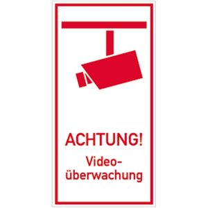 Hinweisschild Videoüberwachung Kameraüberwachung 22x7 cm - Classic Emaille