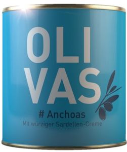 Manzanilla Oliven mit Sardellen-Creme - Olivas rellenas Anchoa 200g - OLIVAS - Spanien