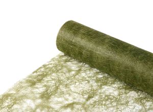 Sizoflor Tischband olivgrün - moosgrün - 60 cm Rolle 25 Meter 60 029-R