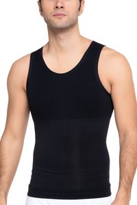 Herren Bauchwegshirt in Schwarz, Größe: XL ; Shapewear Unterhemd Männer Bodyshaping formeasy