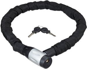 relaxdays zámek na kolo černý 100,0 cm