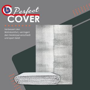 Perfect Cover Heizkörperfolie - Folie für hinter dem Heizkörper - Energieeinsparung- Wärmespeicherung -Aluminium Isolierfolie-Heizungsfolie (50cmx10m)