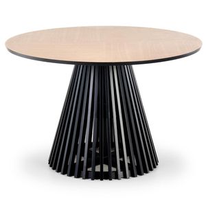 HALMAR Okrúhly jedálenský stôl Miyaki - dub prírodný / čierna