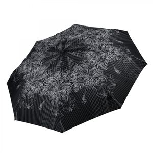 Damenschirm Regenschirm Auf-Zu-Automatik Pierre Cardin Taschenschirm Mini Schwarz