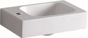 Geberit Handwaschbecken iCon 380 x 280 mm, ohne Überlauf mit Hahnloch links weiß