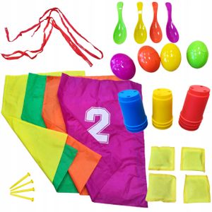 COIL Sprungtaschen, Outdoor Spiele für Kinder Set, Wurfspiel Kinder Outdoor Spiele Set, Kindergeburtstag Partyspiele, Sackhüpfen Säcke, Eierlaufen, Springende Tasche, Outdoor Spielzeug ab 5 Jahre, 28 Teile