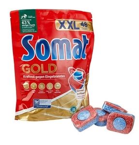 Somat Gold Geschirrspüler-Tabs XXL Pack, 48 St
