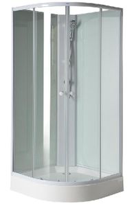 Aqualine Sprchovacie kúty - Sprchový kút Aigo so sprchovou vaničkou, 900x900 mm, biela/číre sklo YB93