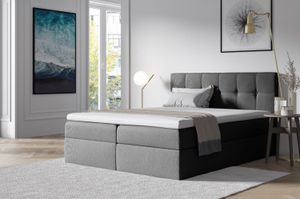 Polsterbett mit Stauraum 120x200 RECIVIO – Grau