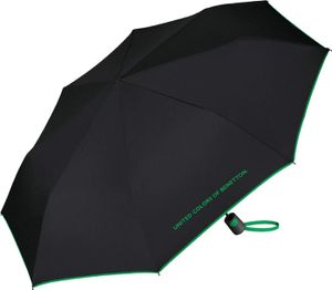 United Colors of Benetton Regenschirm Mini AC - Taschenschirm - Faltbar - Ø 95 Cm - Schwarz