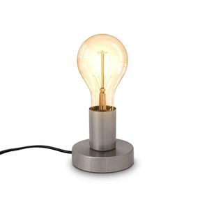 Retro Tischlampe Vintage Tischleuchte Wohnraum Flur Edison E27 matt-nickel