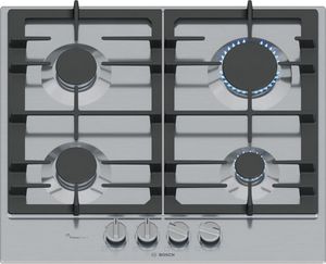 Varná doska Bosch Series 6 PCP6A5I90 Nerezová integrovaná plynová varná doska 58 cm 4 zóny