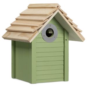 Navaris Vogelhaus aus Holz zum Aufhängen - Nistkasten für Meisen und Singvögel - Vogel Brutkasten - Vogelhäuschen mit geschütztem Einflugloch