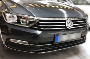 3dílná sada nerezových obložení světlometů a mřížky chladiče pro VW Passat B8 od roku 2014