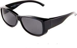 Polarisierte Überzieh Sonnenbrille Überziehbrille Überbrille Fit Over BM5026 farbe SCHWARZ