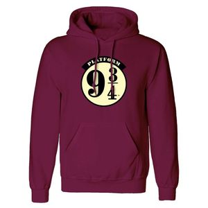 Harry Potter Hoodie XXL Burgundy Unisex Platform 9 and 3 Quarters