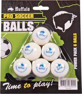 Buffalo Pro Tischfußball Bälle Set/6Stk weiß