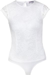 Marjo - Damen Trachten Body Bluse, Jennifer-Emely Body (988300-020037), Größe:42, Farbe:weiß (0100)