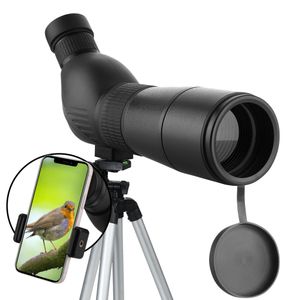 LMJK Spektiv 20-60x60 Zoom inkl. Handyhalterung und vollwertigem Stativ, hochauflösendes Zoomteleskop für Vogelbeobachtung, Schießen bzw. Jagd, schwarz