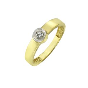 Celesta Gold Ring 375/- Gold gelb 058 (18,5) Zirkonia weiß 303370014-2