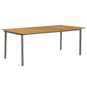 vidaXL Záhradný stôl 200x100x72 cm Akáciové masívne drevo a oceľ