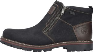 Rieker Herren Stiefelette Boots Reißverschluss Winterboots Warmfutter 37770, Größe:43 EU, Farbe:Schwarz
