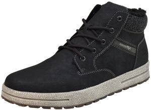 Rieker Herren High Top Sneaker Schnürboots Warmfutter Stiefelette 30741, Größe:44 EU, Farbe:Schwarz