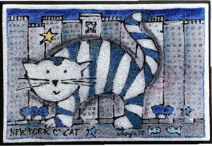 Waschbare Fussmatte New York Cat Monja Klein 50 x 75 cm wash+dry Fußabstreifer