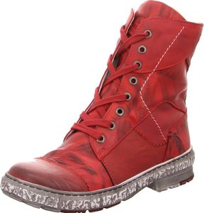 Krisbut Schnür-,Zug-u.Schnallenstiefel in rot, Gr. 40