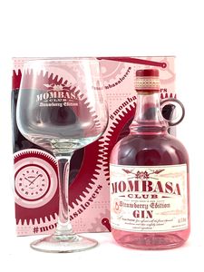Mombasa Club Strawberry Gin Geschenkset  0,7l, alc. 37,5 Vol.-%