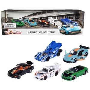 Majorette 212053172 - Porsche Motorsport 5 Pieces Giftpack