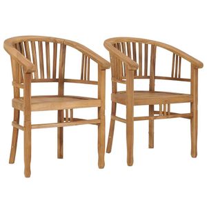 vidaXL Záhradné stoličky 2 ks Masívne teakové drevo