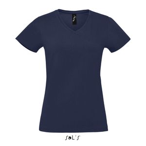 Damen Imperial V-Neck Women T-Shirt - V-Ausschnitt - Farbe: French Navy - Größe: L