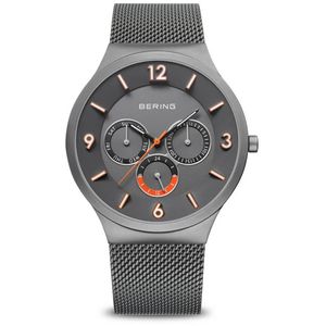 BERING Herrenuhr analog Quarz Multifunktion mit Edelstahl-Armband 33441-377