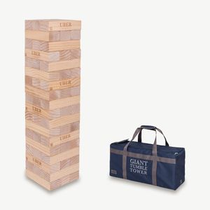 Stapelturmspiel – Taktisches Spiel – Giant - 21 KG - bis zu 160 cm hoch – ECO Holz-Top-Qualität – entworfen in England – in stabiler Tragetasche  Spitzenqualität