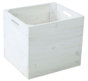 Holzkiste weiß passend für Kallax und Expeditregale Regaleinsatz