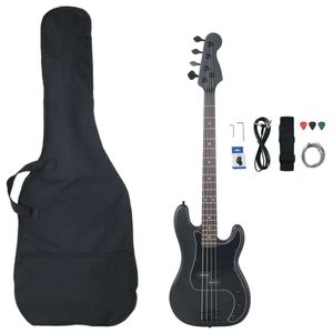 vidaXL E-Bass für Anfänger mit Tasche Schwarz 4/4 46"