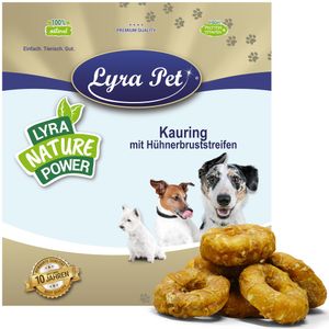1 kg Lyra Pet® Kauringe mit Hühnerbruststreifen