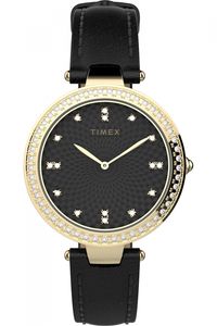 Timex City TW2V45100 Damenuhr Schwarz-Gold