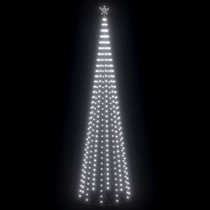 vidaXL Vianočný stromček v tvare kužeľa 752 LED dekorácie studená biela 160x500 cm