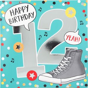 Depesche Zahlenkarten mit Musik quadtratisch : 12 Happy Birthday Zahlenkarten mit Musik, quadratisch: 12 Happy Birthday