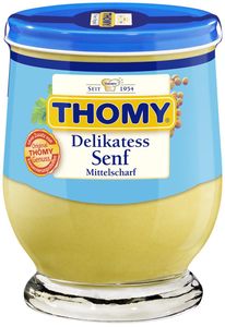 Thomy Delikatess-Senf, mittelscharf, Glas (250 ml)