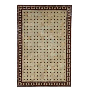 Mosaik-Esstisch 120x80 Bordeaux/Raute