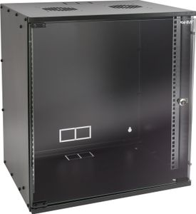 HMF 65712-02 Serverschrank 19 Zoll, 12 HE, Netzwerkschrank, 51 x 40 x 58 cm, Schwarz