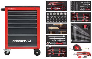 GEDORE red R21560001 Werkzeugsatz im Werkstattwagen MECHANIC rot 119-teilig, 3301667