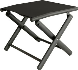 Garten Klapphocker / Fußhocker Metall - Textilen Anthrazit / Schwarz